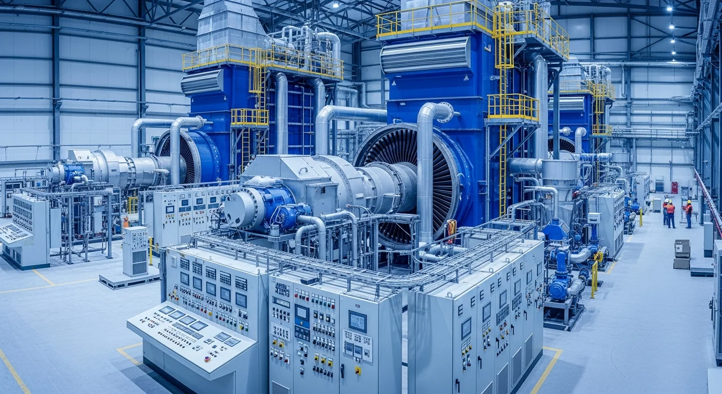 Industrial energy generation facility maintained by a specialty cleaning crew
