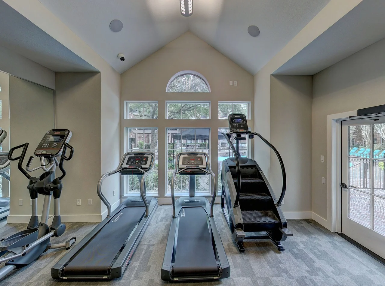 Modern fitness center interior cleaned and ready to welcome members